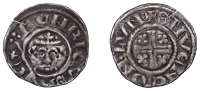 Richard I (1189-1199), Penny, class IVa, London, Stivene, stivene · on · lvn, 1.23g/1h (SCBI Mass 933ff; N 968/1;...