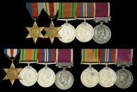 Five: Warrant Officer Class I R. E. Richardson, Royal Army Pay Corps
1939-45 Star; Africa Star; Defence and War...
