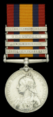 Queen’s South Africa 1899-1902, 4 clasps, Relief of Kimberley, Paardeberg, Transvaal, South Africa 1901 (5396 Pte....