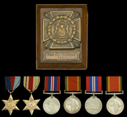 Four: Lieutenant T. E. Kershaw, Union Defence Force
1939-45 Star; Africa Star; War Medal 1939-45; Africa Service...