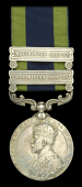 India General Service 1908-35, 2 clasps, Waziristan 1919-21, Waziristan 1921-24 (55700 Pte. H. G. Smith, Glouc. R.)...