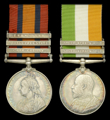 Pair: Major J. G. H. Whylock, Gloucestershire Regiment, who commanded the Mounted Troops at Standerton during the...