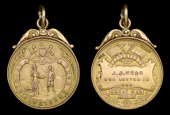 Lydney, Gloucestershire, Great War Tribute Medal, 25mm, gold (9ct., 10.08g), the obverse depicting Britannia...