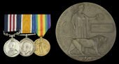 A Great War ‘Battle of the Somme’ M.M. group of three awarded to Private H. W. Wall, 2/6th Battalion,...