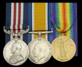 A Great War ‘1918 Battle of Festubert’ M.M. group of three awarded to Lance-Corporal F. B. Greenham, 1st...