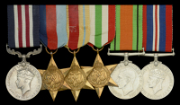 The scarce Second World War ‘Italy - advance to Bari’ M.M. group of six awarded to Private D. T. Sowden, 4...