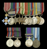 An unattributed mounted group of ten miniature dress medals
The Most Excellent Order of the British Empire, C.B.E.,...