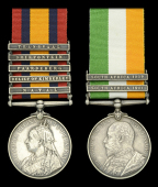 The Boer War pair awarded to Colonel C. J. Vines, Gloucestershire Regiment, who commanded both the 1st and 2nd...