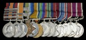 The exceptional long service and M.S.M. group of thirteen awarded to Major F. J. Woollen, late Gloucestershire and...