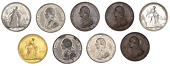Preliminaries for the Peace of Amiens, 1801, unsigned medals (3) [by H. Kettle ?], in copper (unofficial silvered),...