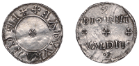 Kings of Wessex, Edward the Elder (899-924), Penny, Two Line type [HT 1], Beorhtweald, small cross, eadvveard rex...