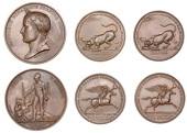 France, FRANCE, Paix d’Amiens [Peace of Amiens], 1802, a copper medal by R. Dumarest, laureate bust of Napoleon...