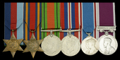 Six: Bandmaster W. J. Gibbs, Gloucestershire Regiment, who was awarded the Coronation Medal in 1937

1939-45 Star;...