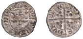 Edward II (1307-1327), Penny, class 11a2, Durham, Bp Richard Kellawe, mm. plain cross, 1.40g/12h (SCBI North 794;...