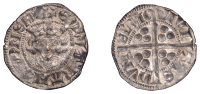 Edward II (1307-1327), Penny, class 11a2, Durham, Bp Richard Kellawe, mm. plain cross, 1.40g/12h (SCBI North 794;...