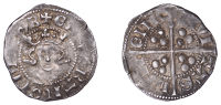 Edward II (1307-1327), Penny, class 11a2, Durham, Bp Richard Kellawe, mm. plain cross, 1.43g/2h (SCBI North 794;...