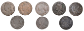 Evasion Halfpennies (9), all in the name of Cornwallis, various dates and reverse legends [lot]. Poor to near fine 	...