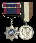 A scarce ‘Central Africa’ I.O.M. pair awarded to Naik Badhawa Singh, 23rd Bengal Infantry (Pioneers), for the...