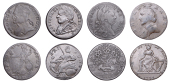 1791, in the name of George Gordon, rev. Britannia seated left, britons rule around, 6.16g (Atkins 117); 1796,...