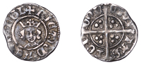 Richard II (1377-1399), Halfpenny, London, intermediate style, early bust, Lombardic ns both sides, 0.60g/2h (N...
