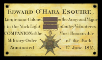 The Westminster Abbey C.B. Chapel Stall Plate of Lieutenant-Colonel Edward O’Hara, York Light Infantry Volunteers,...