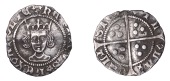 Henry VI (First reign, 1422-1461), Rosette-Mascle issue, Penny, Calais, mm. cross IIIa, rosette before rex and after...