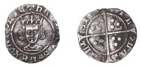 Henry VI (First reign, 1422-1461), Rosette-Mascle issue, Penny, Calais, mm. cross IIIa, rosette before rex and after...