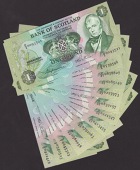Bank of Scotland, £1 (13), consisting of at least one of every possible date between 1979 and 1986, prefixes D/2,...