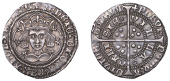 Henry VI (First reign, 1422-1461), Annulet/Rosette-Mascle issues, mule Groat, Calais, mm. cross V, annulets by neck,...