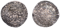 Henry VI (First reign, 1422-1461), Rosette-Mascle issue, Groat, Calais, mm. IIIb/V, mascle after rex and before la,...