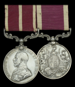 Pair: Sergeant Drummer W. Greenwood, Gloucestershire Regiment

Army Meritorious Service Medal, G.V.R., 2nd issue...