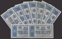 British Linen Bank, £1 (9), consisting of almost every date from 1932 to 1934, prefixes X, Y, Z, A, B, D, E, F, and...