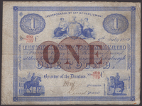 Union Bank of Scotland, £1, 6 July 1889, serial number 489/739 C, two manuscript signatures, an honest and original...