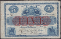 Union Bank of Scotland, £5, 3 October 1917, serial number B 164/176, two manuscript signatures, original paper and...