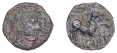 British Iron Age, CATUVELLAUNI, Andoco (c. 20-1 BC), bronze Unit, Roman type, male head right, [andoco] before, rev....