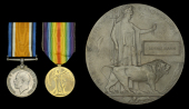 Pair: Private D. Mann, Gloucestershire Regiment, who was killed in action on the Western Front at Ypres on 27 August...