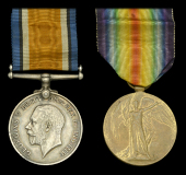 Pair: Private W. Tinsley, M.M., Gloucestershire Regiment

British War and Victory Medals (32076. Pte. W. Tinsley....