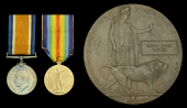 Pair: Private E. J. Taylor, Gloucestershire Regiment, who was killed in action on the Western Front on 6 October...