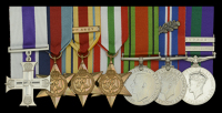 The extremely rare ‘Post-War Palestine’ M.C. group of seven awarded to Major D. A. Windeler, 45th (Leeds Rifles)...