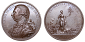 Peace of Amiens, 1802, a copper medal by C.H. Küchler, armoured bust of George III left, rev. Peace standing...