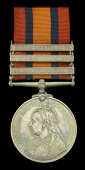 The Queen’s South Africa Medal awarded to Private Cecil R. Renny-Tailyour, 44th (Suffolk) Company, Imperial...