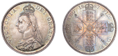 Victoria (1837-1901), Double-Florin, 1887, Arabic 1 in date (ESC 2697; S 3923). Beautifully toned, mint state	...