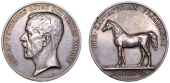 SWEDEN, Horse Breeding Award, a silver medal by A. Lindberg, bust of Gustav left, rev. horse standing left,...