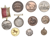 Cray Valley & Sidcup Horticultural Society, a bronze award medal, unsigned [by Vaughton], horse prancing left over...