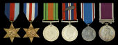 Six: Drummer W. A. Ferguson, Gloucestershire Regiment, who was Mentioned in Despatches during the Second World War,...