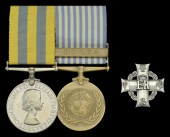 Pair: Lieutenant A. Renny-Tailyour, Black Watch, who was killed in action in Korea on 25 July 1952, leading “D”...