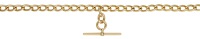 An 18ct gold Albert chain, of curb-link design with T-bar and lobster claw clasp, UK hallmark, length 44cm.	...