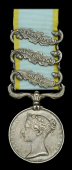 Crimea 1854-56, 3 clasps, Alma, Inkermann, Sebastopol (Pte. Rd. Grier. 28th. Ft.) contemporarily engraved naming,...