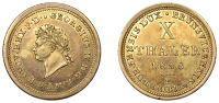 Germany, Hannover, Ten Thalers 1828b, 13.24g/12h (KM. 133; Fr 1158). Very fine, some toning 	 £1,500-£1,800