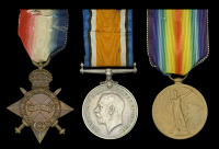 Three: Private H. Hawkins, Gloucestershire Regiment, who was wounded on the Western Front by gun shot to the face on...